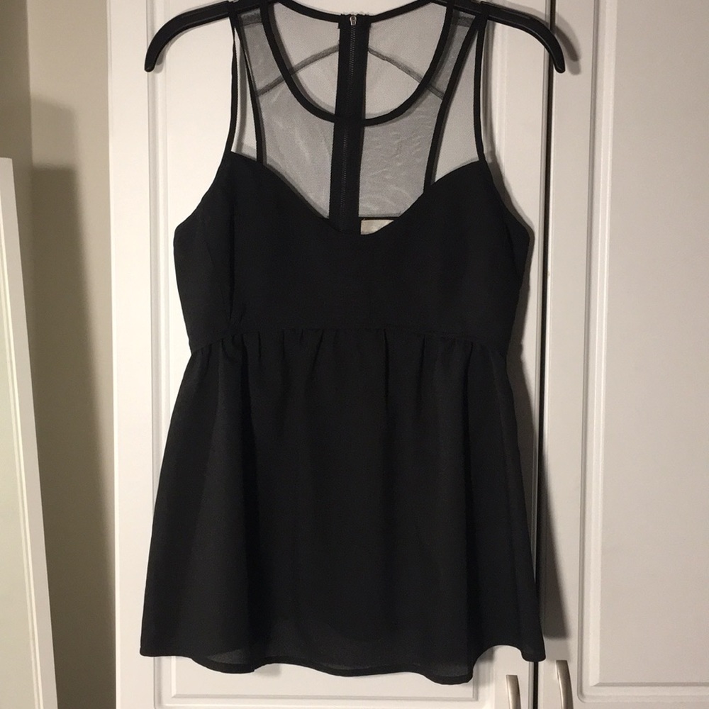 Aniina mesh peplum top